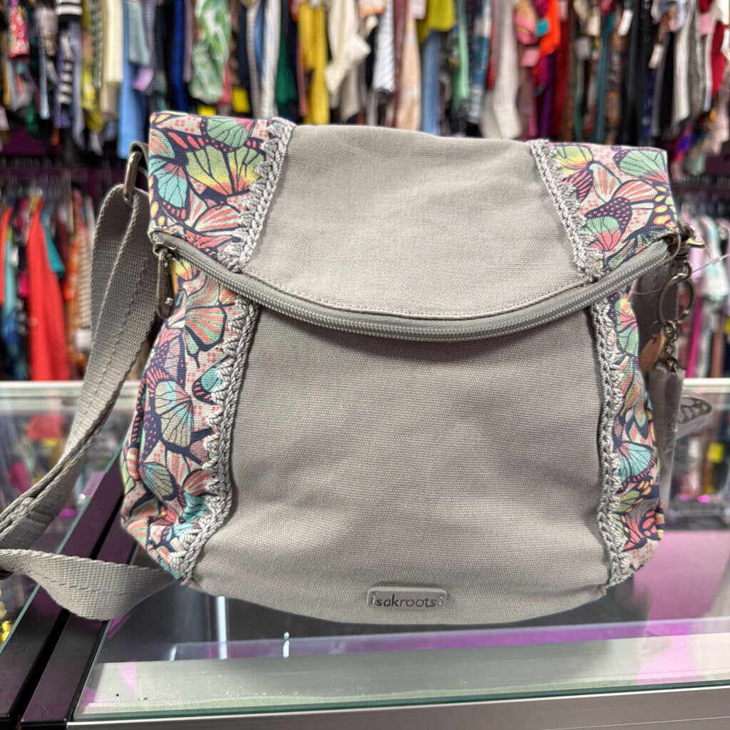 Sakroots NWT Artist Circle Foldover Crossbody Bag Purse Floral