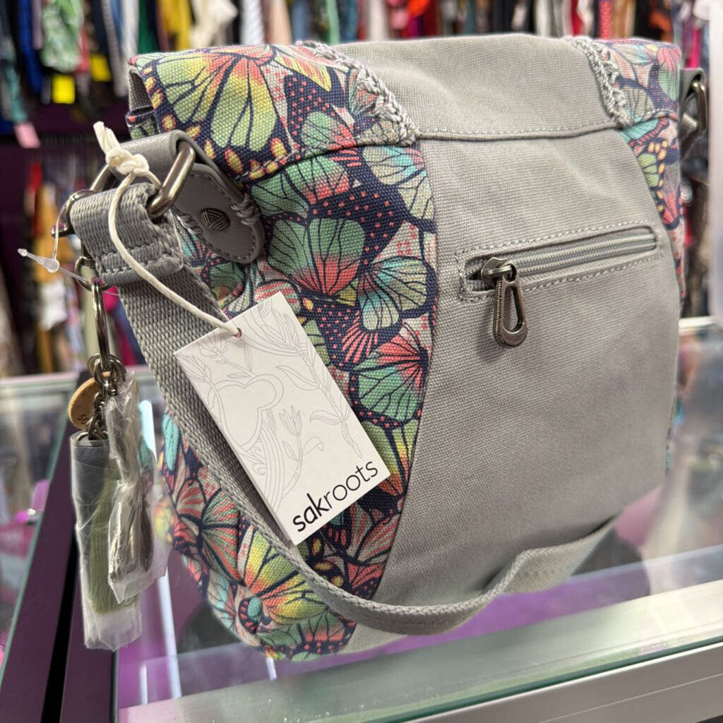 Sakroots NWT Artist Circle Foldover Crossbody Bag Purse Floral