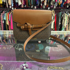 Michael Kors Emilia Small Saddle Crossbody Belted Front