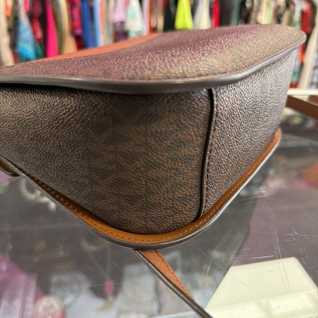 Michael Kors Emilia Small Saddle Crossbody Belted Front
