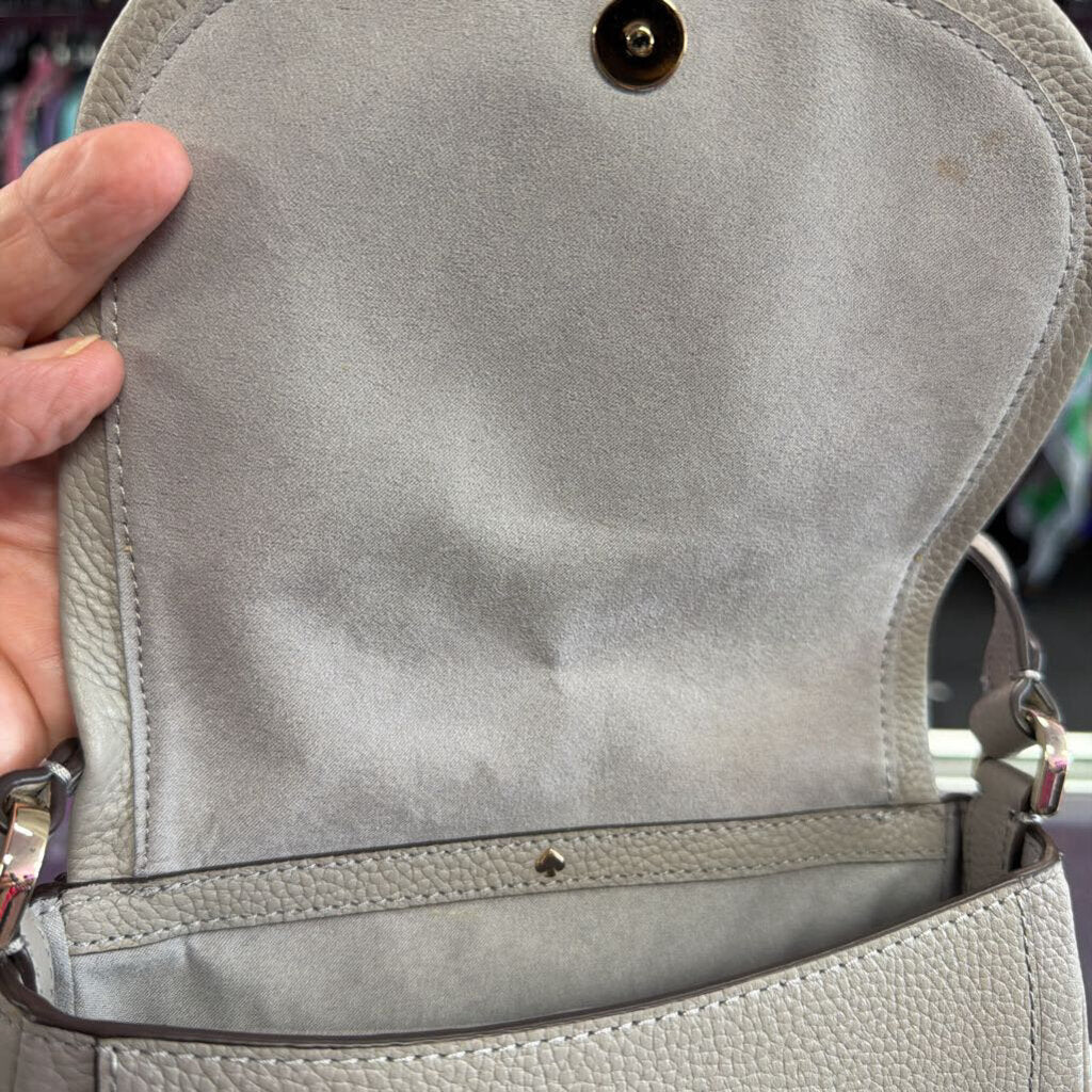 Kate Spade Roulette Small Saddle Bag Pebbled Leather