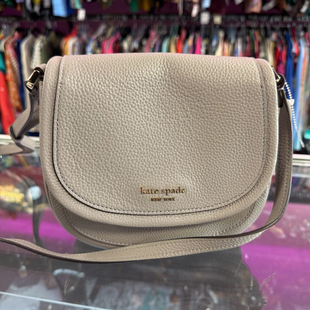 Kate Spade Roulette Small Saddle Bag Pebbled Leather
