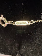 Tiffany And Co. Tiffany Teal Double Heart Tag Pendant 20"
