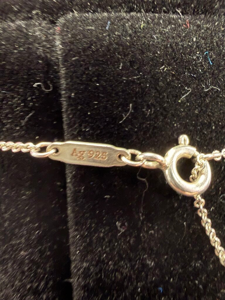 Tiffany And Co. Tiffany Teal Double Heart Tag Pendant 20"