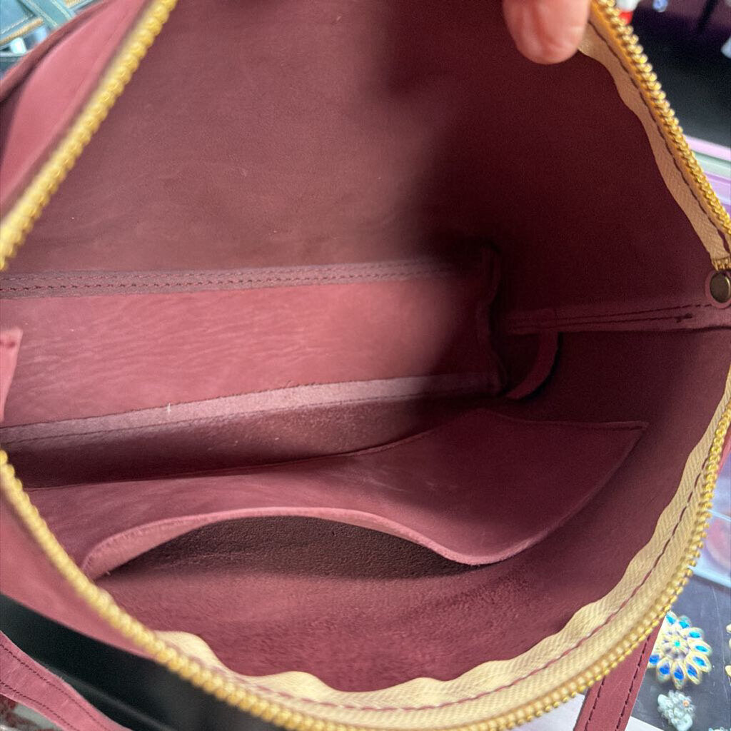 Portland Leather Poppy Purse Foxglove Colorway