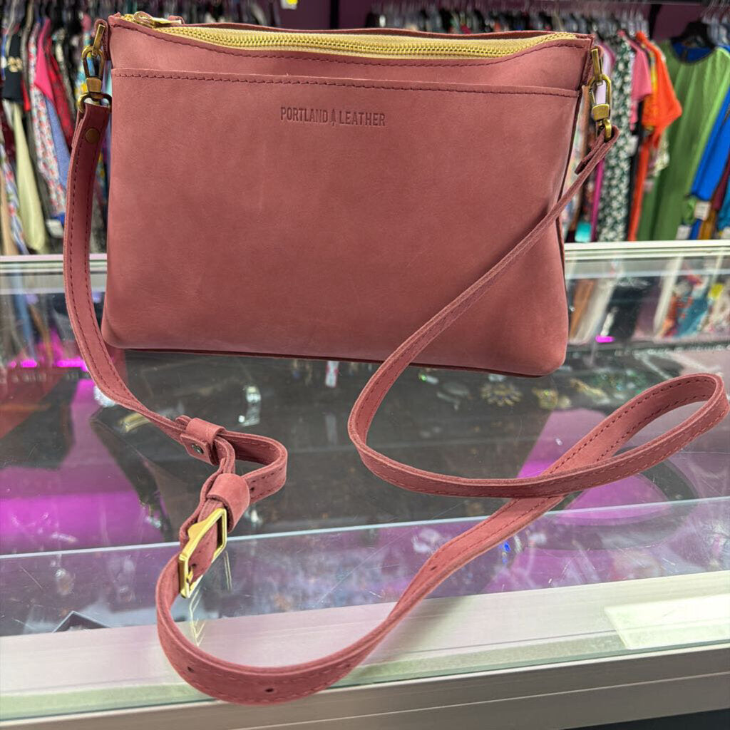 Portland Leather Poppy Purse Foxglove Colorway