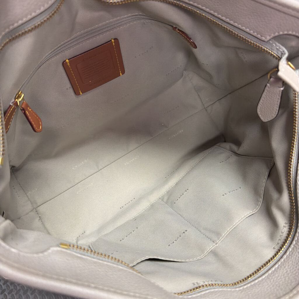 Coach Polished Pebbled Leather Taylor Tote Front Pocket Zip Top