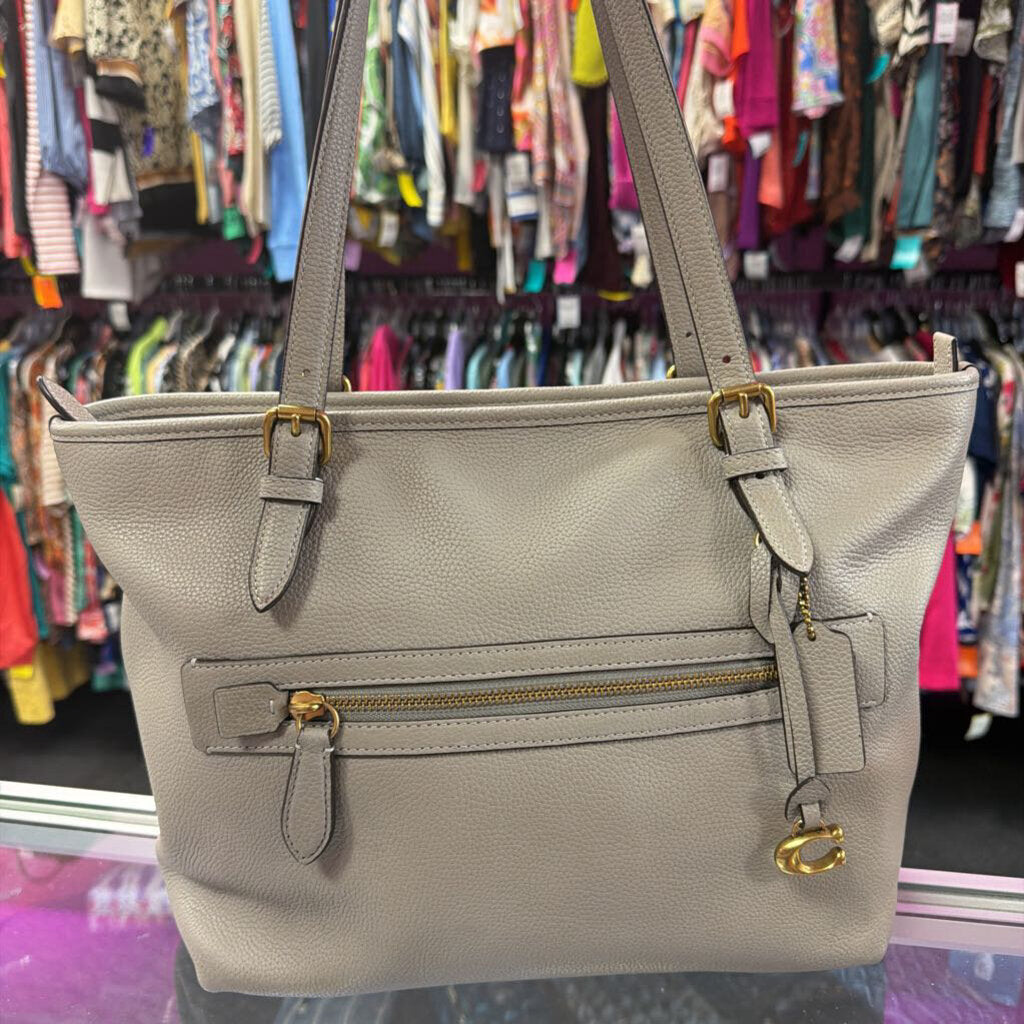Coach Polished Pebbled Leather Taylor Tote Front Pocket Zip Top