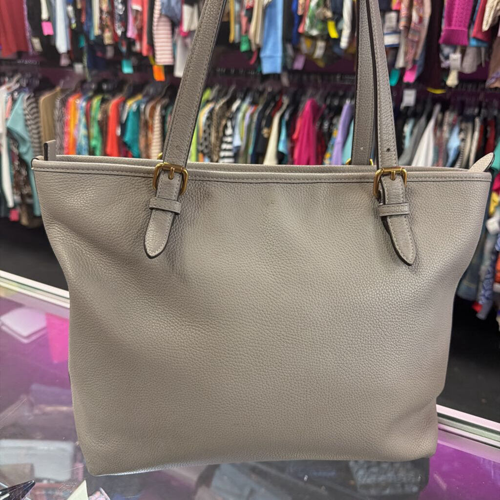 Coach Polished Pebbled Leather Taylor Tote Front Pocket Zip Top