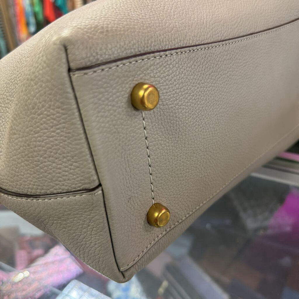 Coach Polished Pebbled Leather Taylor Tote Front Pocket Zip Top