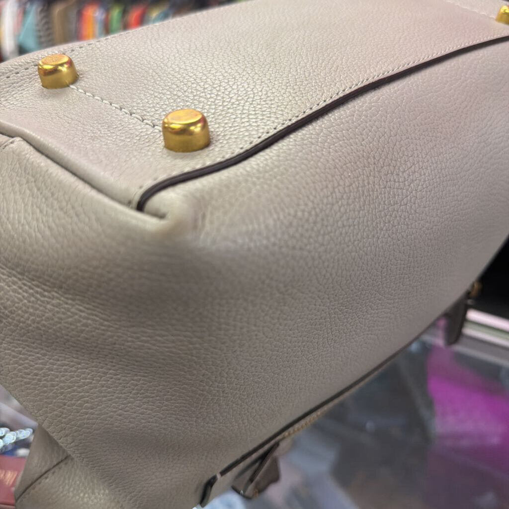 Coach Polished Pebbled Leather Taylor Tote Front Pocket Zip Top