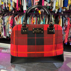 Kate Spade Wellesley Small Rachelle Plaid Dome Missing Long Strap
