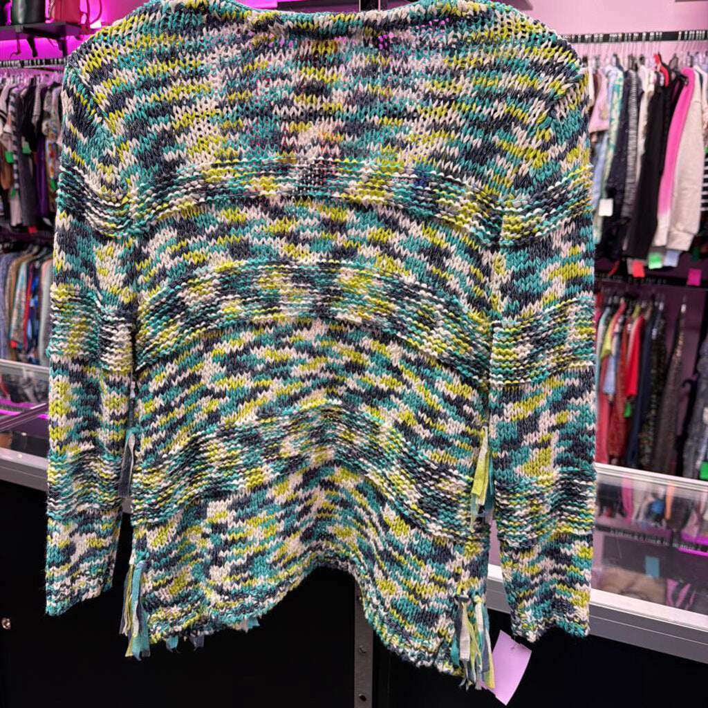 MED L/S Knit Ruffle Blazer