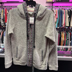 MED Zipper Front Tassel Knit Hoodie Jacket