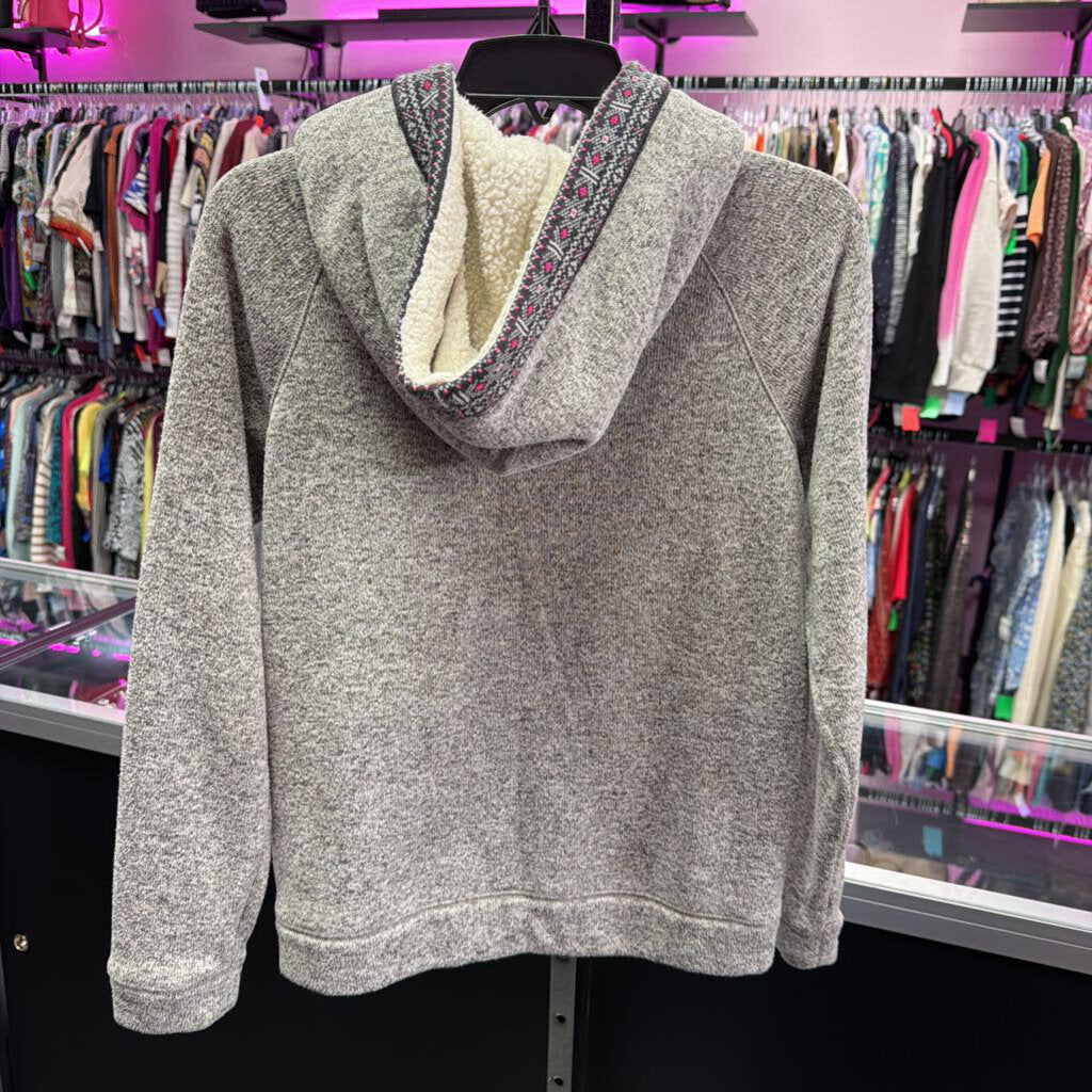 MED Zipper Front Tassel Knit Hoodie Jacket
