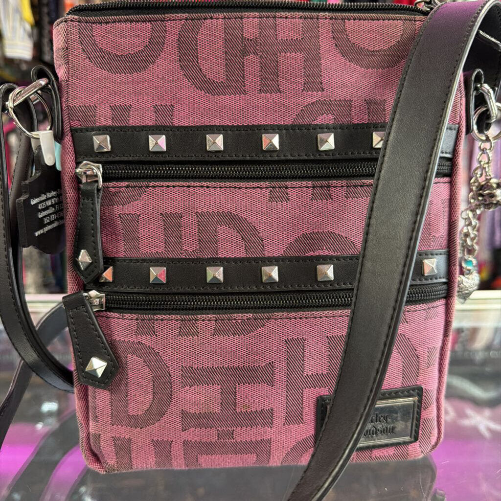 Harley Davidson Jacquard Studded Crossbody