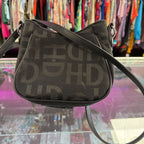 Harley Davidson Jacquard Crossbody Purse Studded Leather Trim