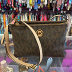 Michael Kors Fulton Double Zip Crossbody Bag Signature Monogram