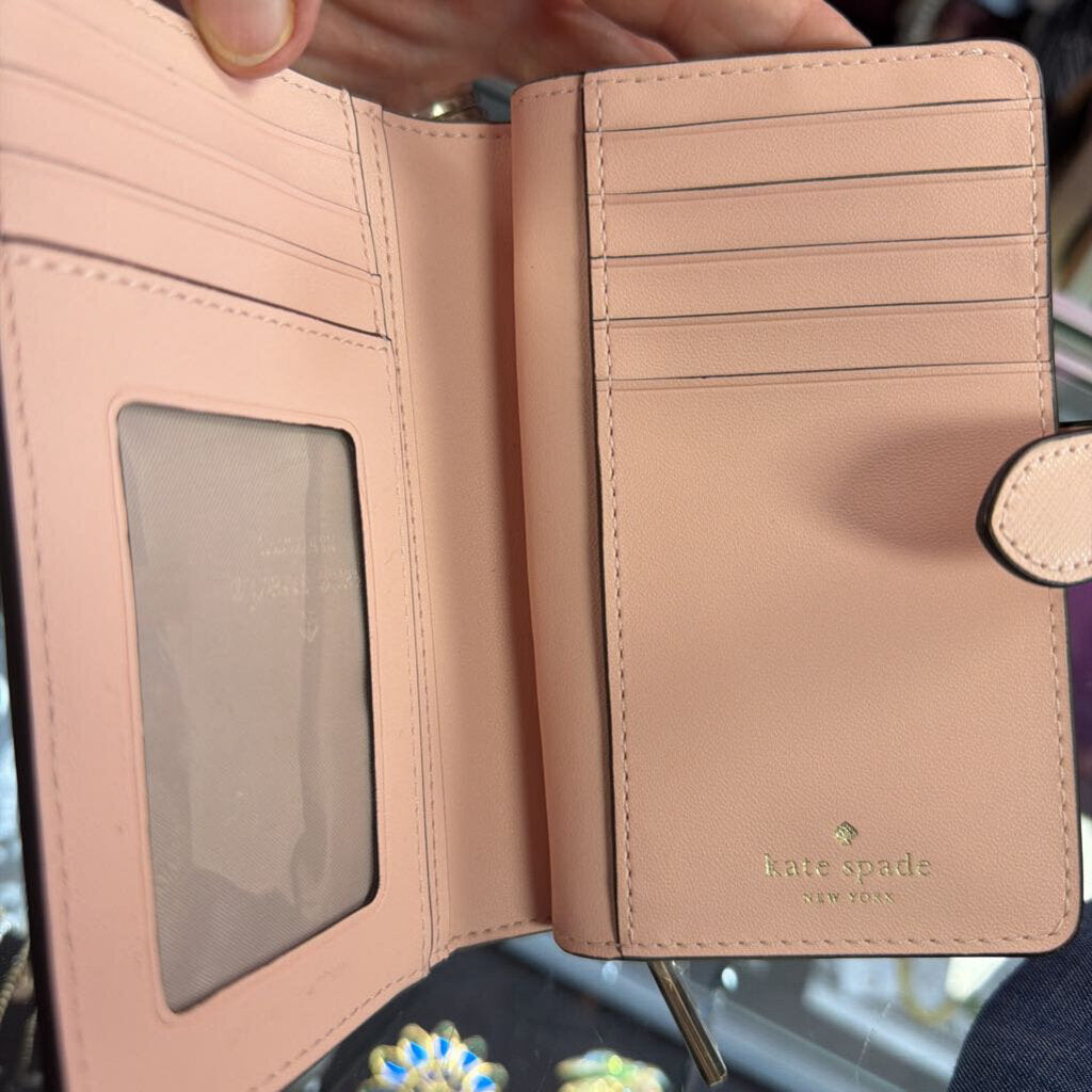 Kate Spade Pink Saffiano Bifold Wallet