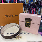 Louis Vuitton Spring Street PM Pink Vernis 2-Way Shoulder Bag Purse RFID & COA