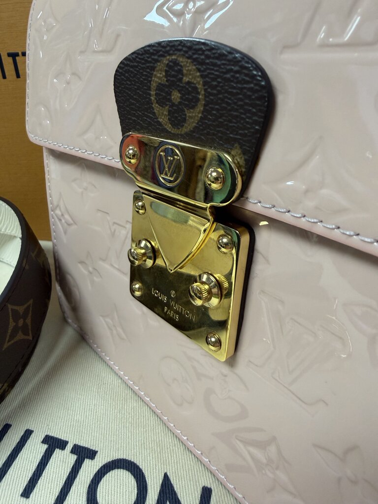 Louis Vuitton Spring Street PM Pink Vernis 2-Way Shoulder Bag Purse RFID & COA