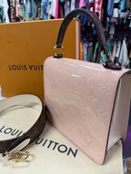 Louis Vuitton Spring Street PM Pink Vernis 2-Way Shoulder Bag Purse RFID & COA