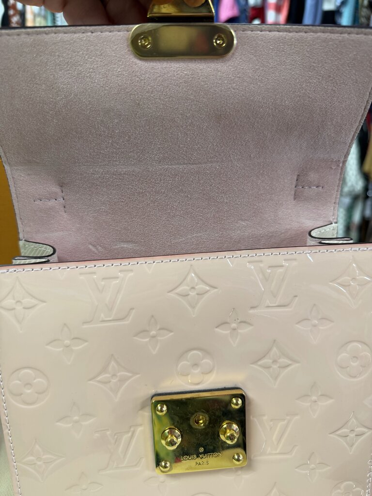 Louis Vuitton Spring Street PM Pink Vernis 2-Way Shoulder Bag Purse RFID & COA