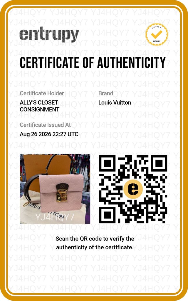 Louis Vuitton Spring Street PM Pink Vernis 2-Way Shoulder Bag Purse RFID & COA
