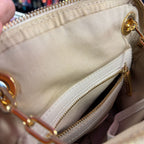 Tory Burch Ivory Leather Gold Chain Strap Shoulderbag