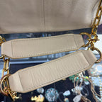 Tory Burch Ivory Leather Gold Chain Strap Shoulderbag