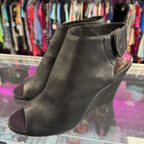 10/40 Vince Camuto Leather Peep-Toe Wedge Bootie