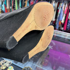 10/40 Vince Camuto Leather Peep-Toe Wedge Bootie