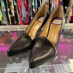 6/36.5 Armani Collezioni Pointed -Toe Leather Pump