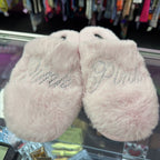 MD Victoria Secret Rhinestones Faux Fur Slippers