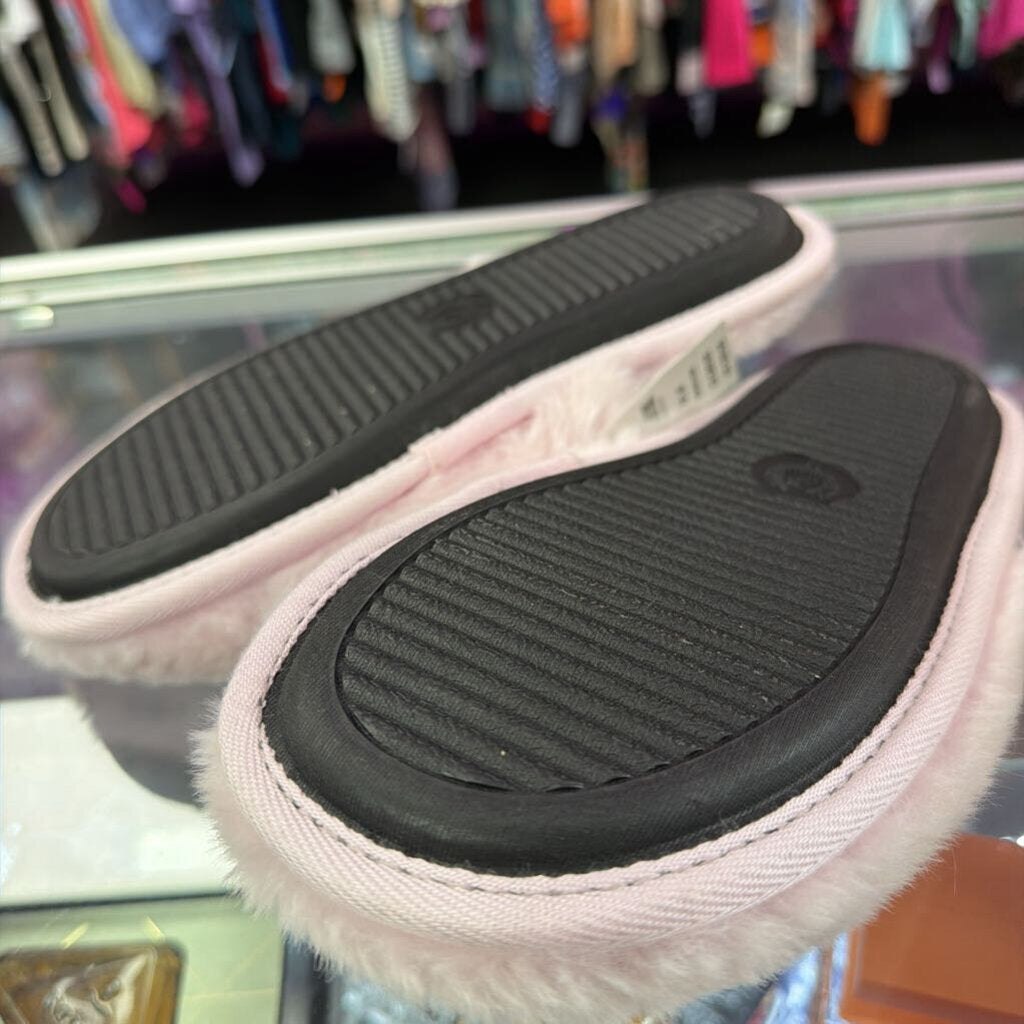 MD Victoria Secret Rhinestones Faux Fur Slippers