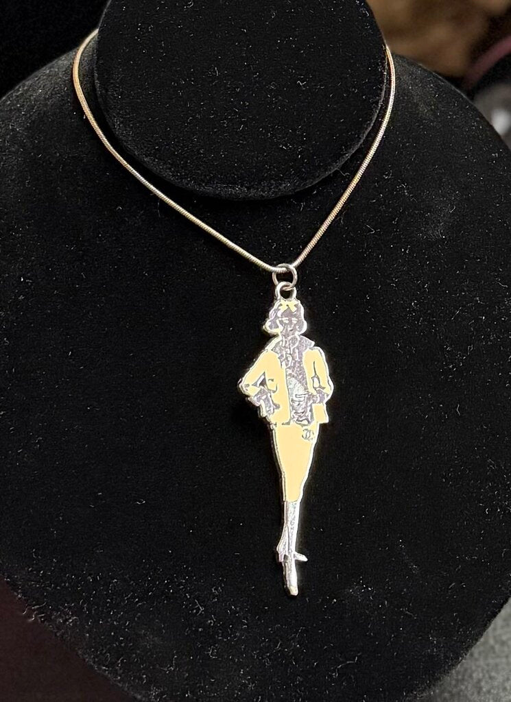 Chanel Mademoiselle Figurine Necklace On Ball Chain Long Necklace