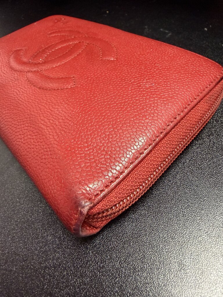 Chanel Timeless CC Zip-Around Wallet in Caviar