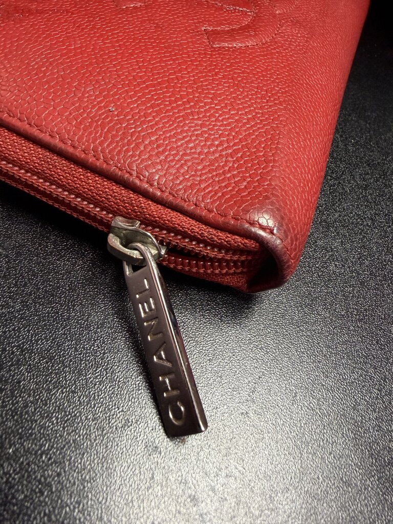 Chanel Timeless CC Zip-Around Wallet in Caviar