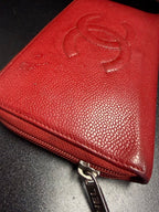 Chanel Timeless CC Zip-Around Wallet in Caviar