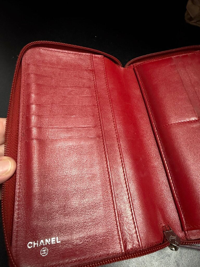Chanel Timeless CC Zip-Around Wallet in Caviar
