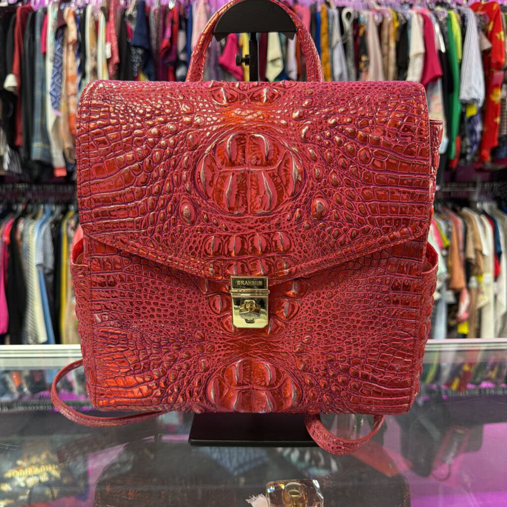Brahmin Brahmin Liz Backpack Red Dragon Melbourne Leather