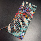 Brahmin Credit Card slim Wallet Croco Embossed Colorful Print
