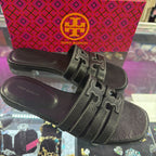 7 Tory Burch Ines Cage Slide Tumbled Leather
