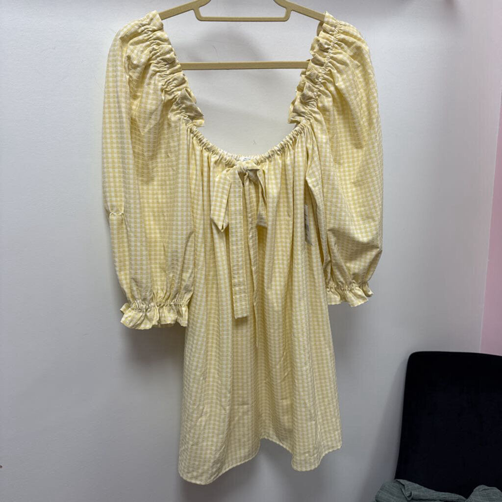 LG Rumored Puffy Sleeve Gingham NWT Dress
