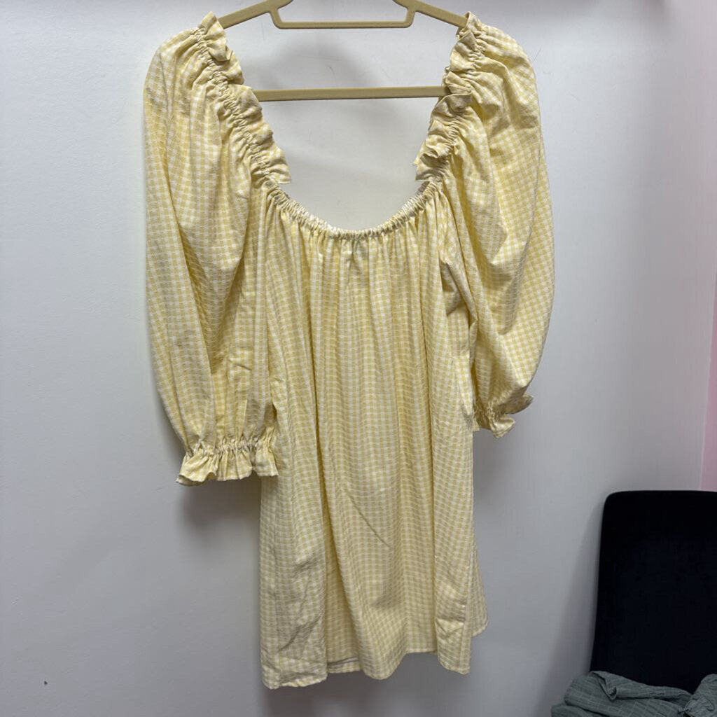 LG Rumored Puffy Sleeve Gingham NWT Dress