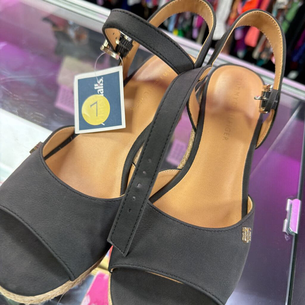 7 Tommy Hilifiger Espadrille Wedge Sandal Open Toe