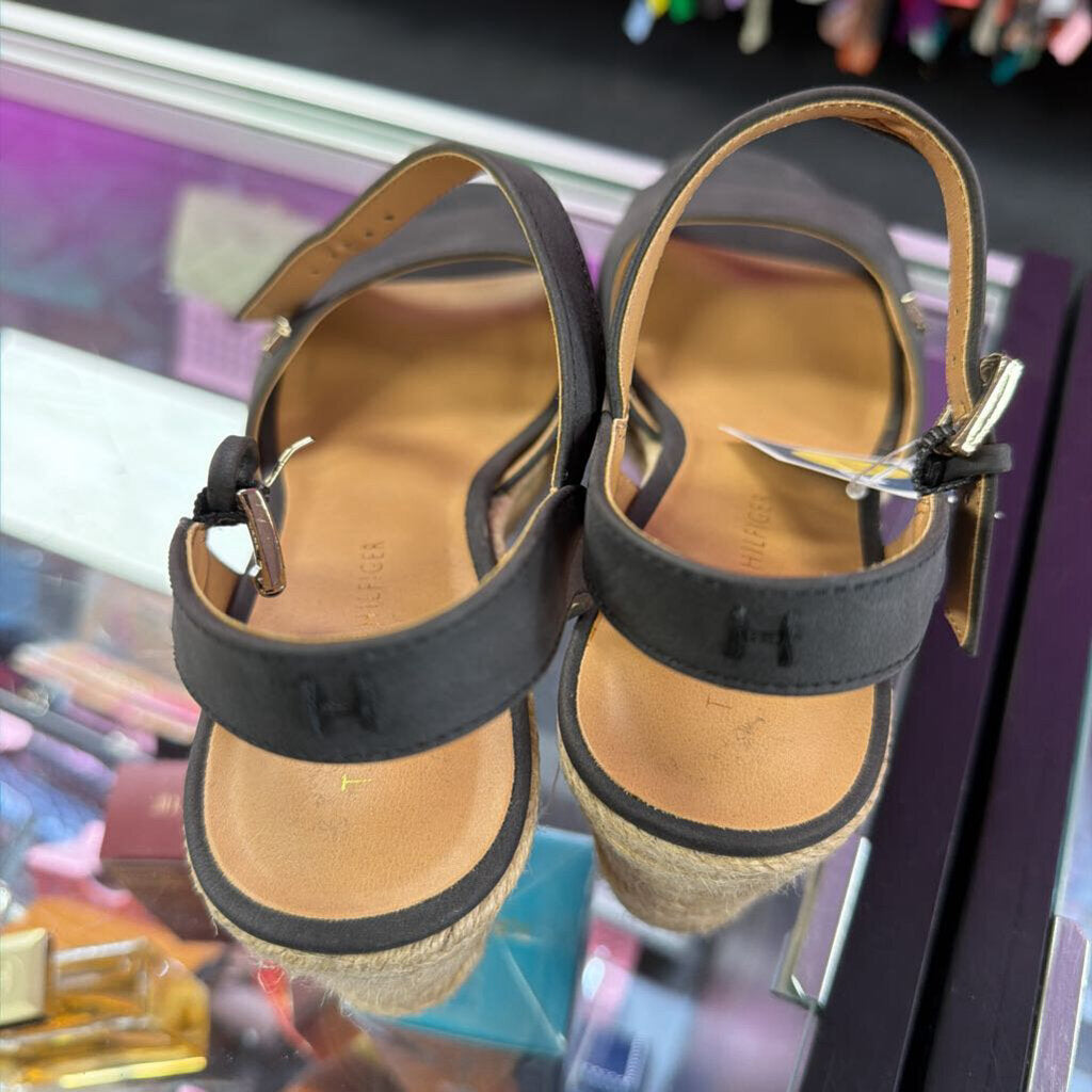 7 Tommy Hilifiger Espadrille Wedge Sandal Open Toe