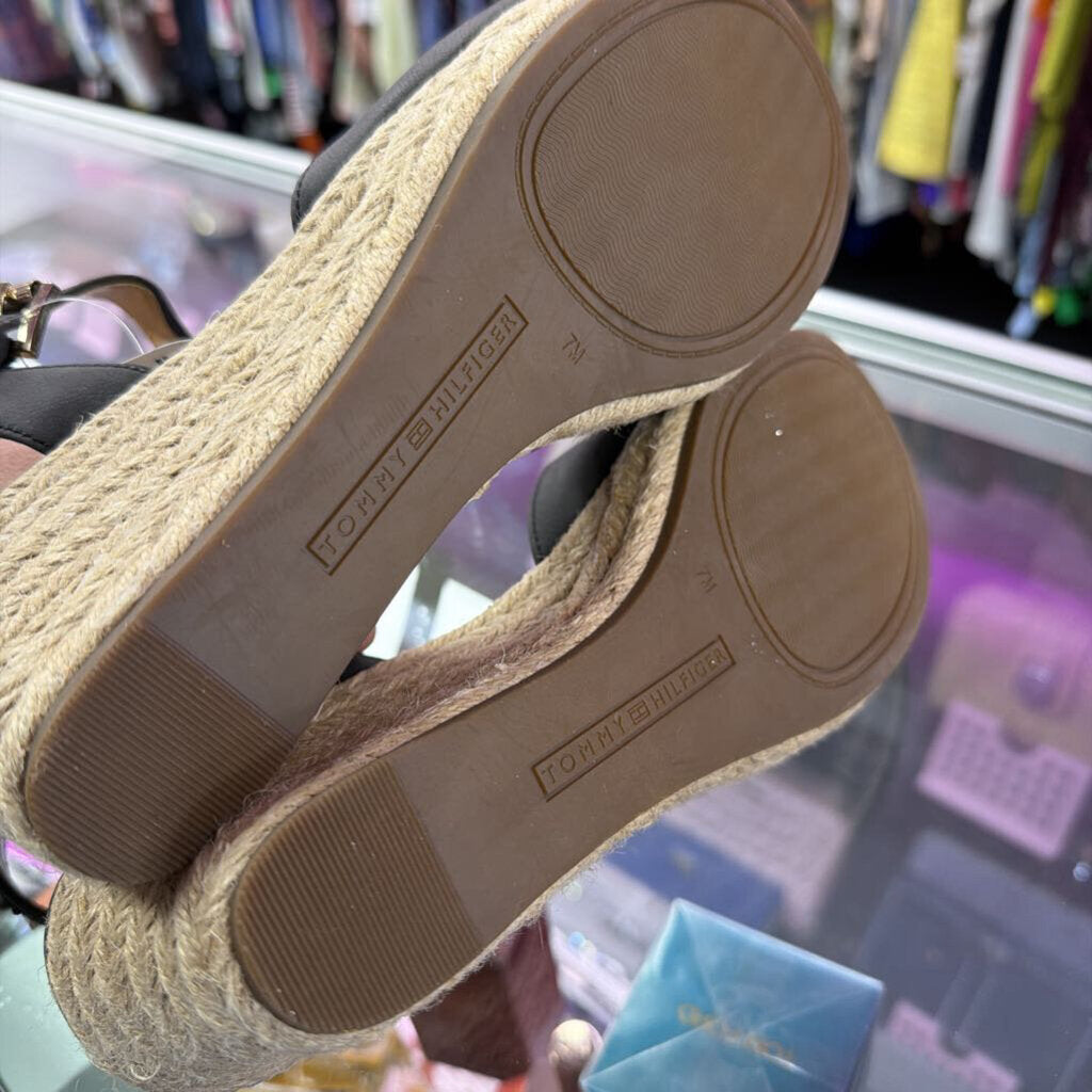 7 Tommy Hilifiger Espadrille Wedge Sandal Open Toe