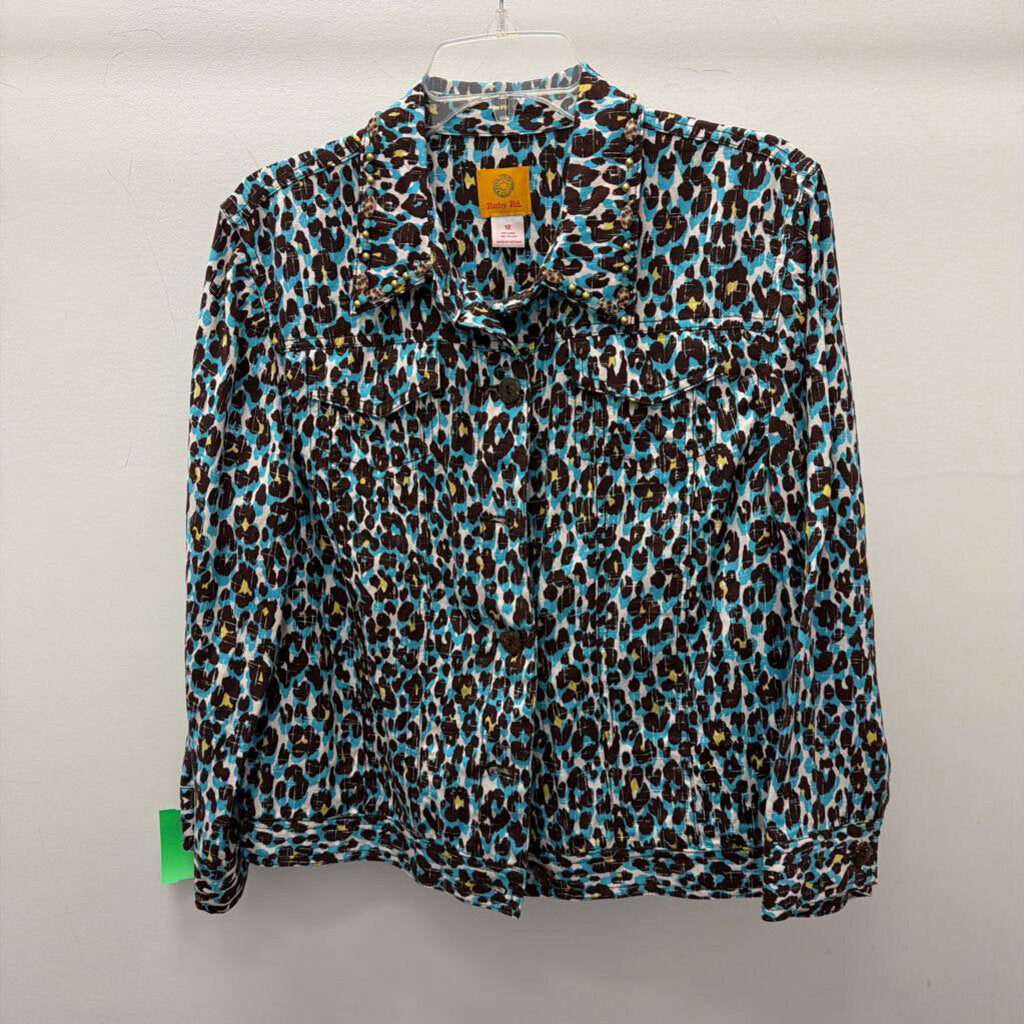 LG L/S Foral B/F Gem Embel Collar Jacket