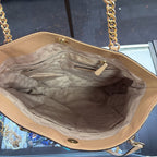 Michael Kors Jet Set Embossed Mono Patent Chain Link Tote